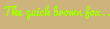 Image with Font Color A2FF00 and Background Color CCB47A
